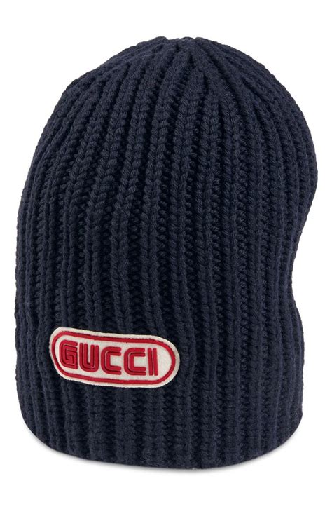 gucci logo beanie.